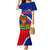 Personalised Haiti Independence Day Mermaid Dress Ayiti National Emblem With Polynesian Pattern - Wonder Print Shop
