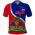 Personalised Haiti Independence Day Polo Shirt Ayiti National Emblem With Polynesian Pattern - Wonder Print Shop