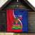 Personalised Haiti Independence Day Quilt Ayiti National Emblem With Polynesian Pattern - Wonder Print Shop