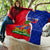 Personalised Haiti Independence Day Quilt Ayiti National Emblem With Polynesian Pattern - Wonder Print Shop