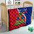 Personalised Haiti Independence Day Quilt Ayiti National Emblem With Polynesian Pattern - Wonder Print Shop