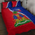 Personalised Haiti Independence Day Quilt Bed Set Ayiti National Emblem With Polynesian Pattern - Wonder Print Shop