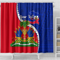 personalised-haiti-independence-day-shower-curtain-ayiti-national-emblem-with-polynesian-pattern
