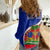Personalised Haiti Independence Day Women Casual Shirt Ayiti National Emblem With Polynesian Pattern - Wonder Print Shop