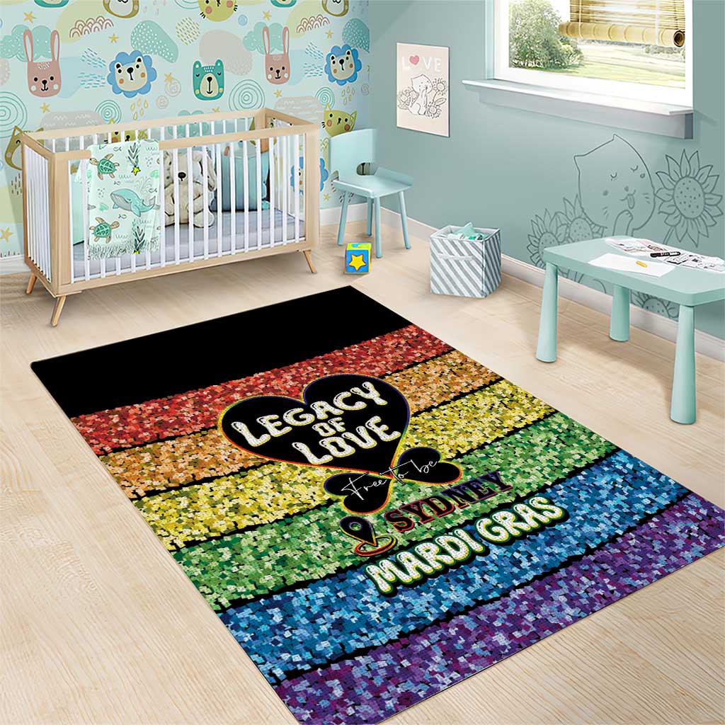 Free To Be Sydney Mardi Gras Area Rug Legacy Of Love