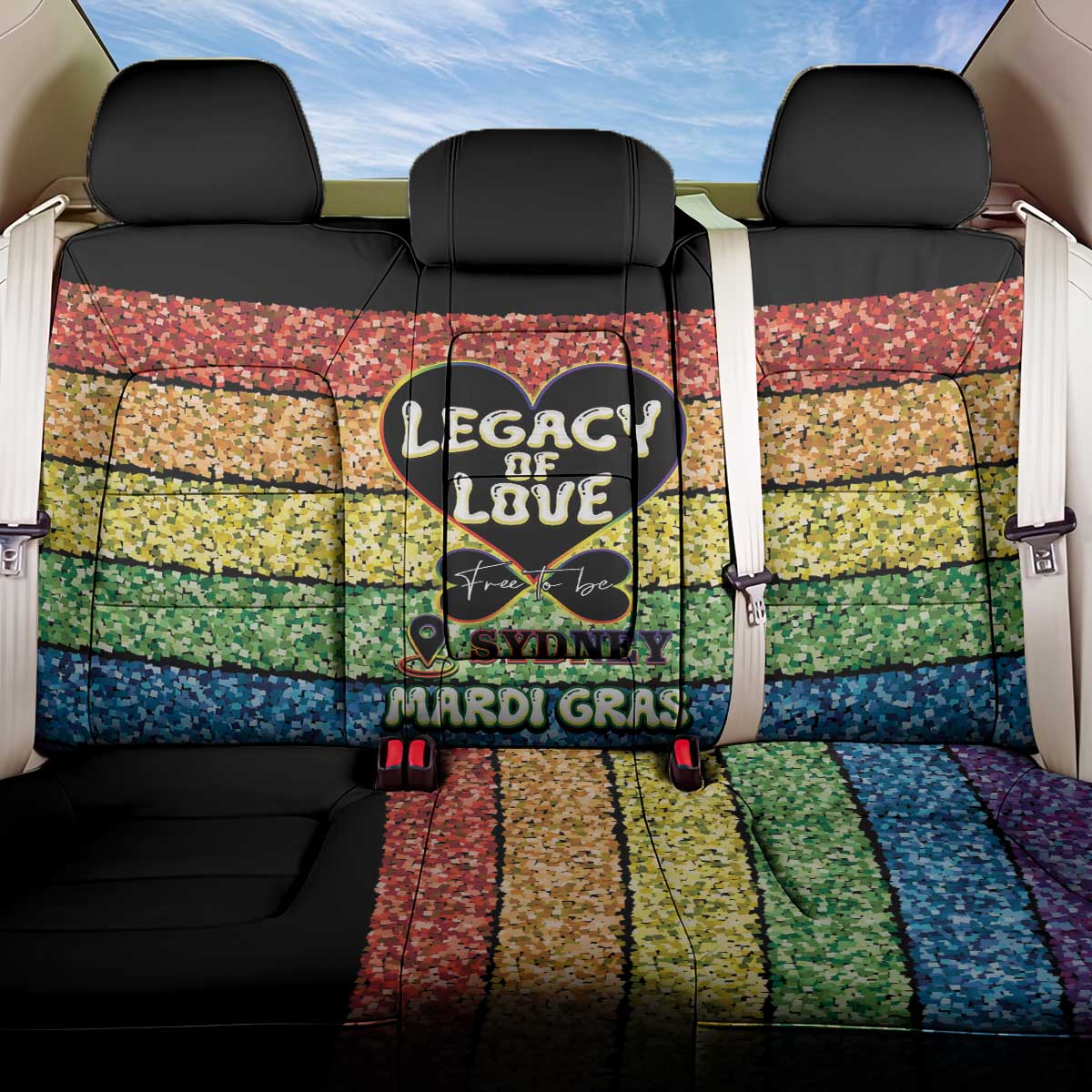 Free To Be Sydney Mardi Gras Back Car Seat Cover Legacy Of Love