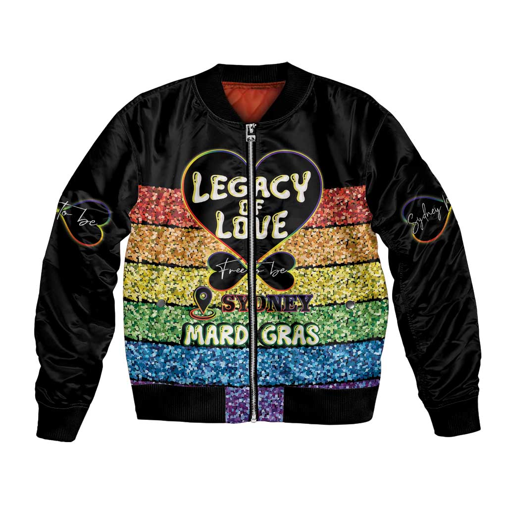 Free To Be Sydney Mardi Gras Bomber Jacket Legacy Of Love