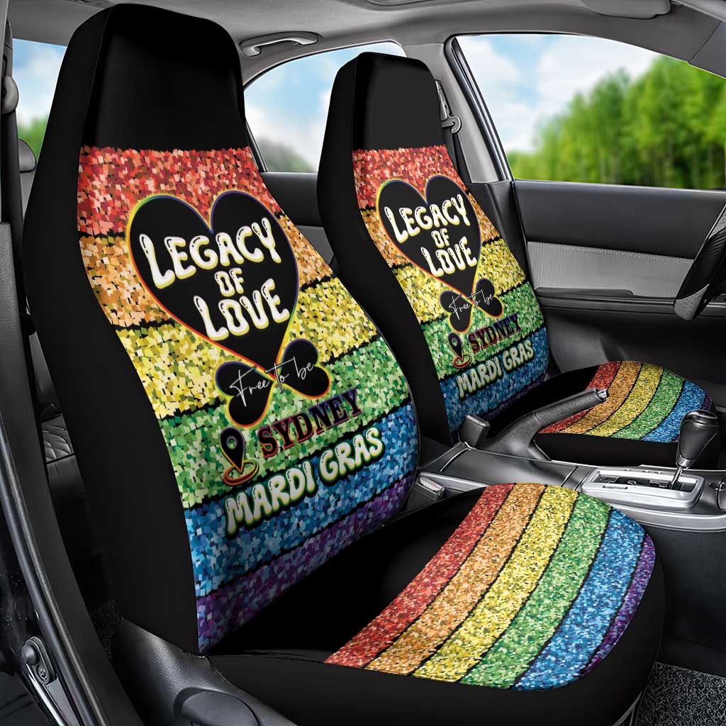 Free To Be Sydney Mardi Gras Car Seat Cover Legacy Of Love
