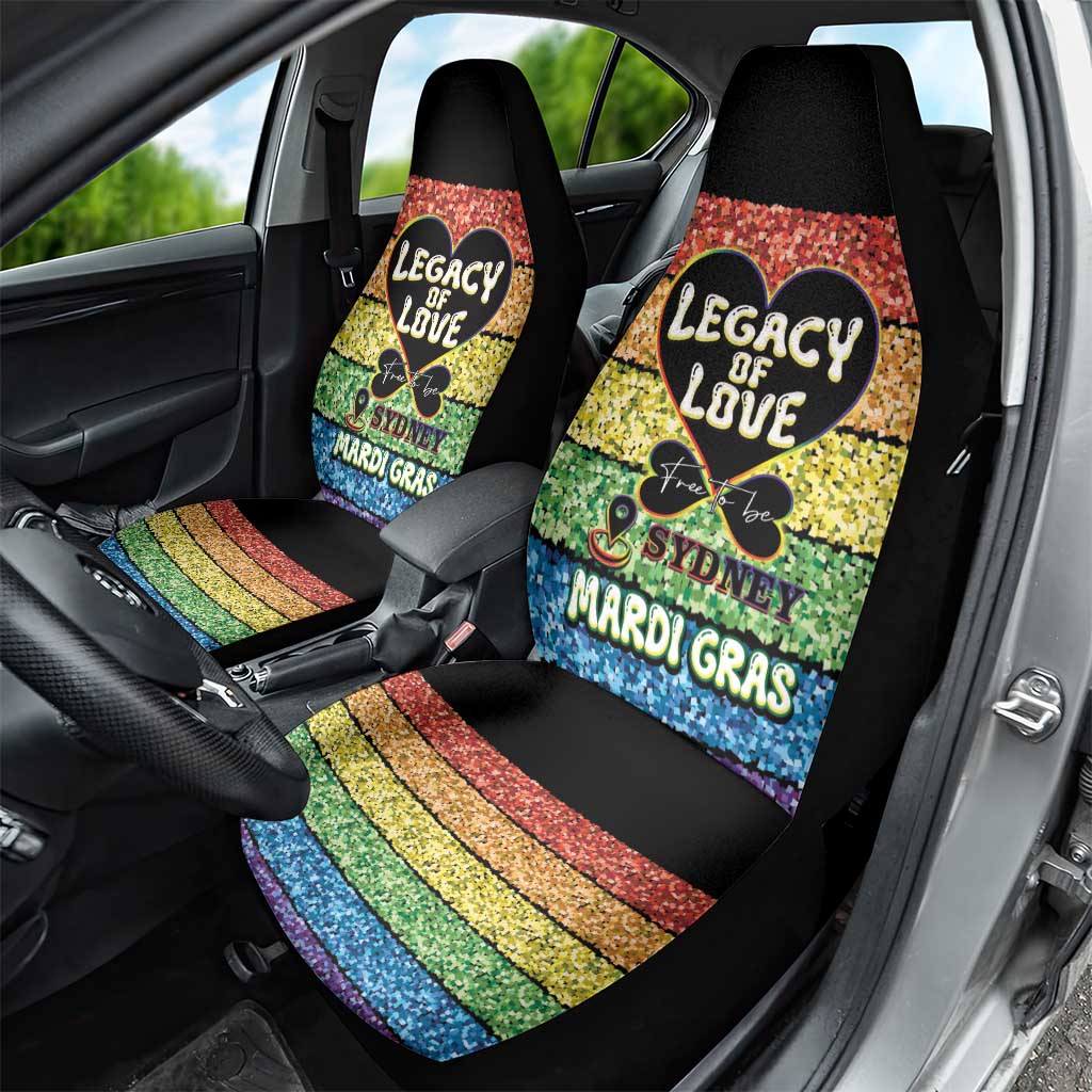 Free To Be Sydney Mardi Gras Car Seat Cover Legacy Of Love
