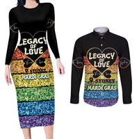 Free To Be Sydney Mardi Gras Couples Matching Long Sleeve Bodycon Dress and Long Sleeve Button Shirt Legacy Of Love