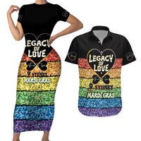 Free To Be Sydney Mardi Gras Couples Matching Short Sleeve Bodycon Dress and Hawaiian Shirt Legacy Of Love