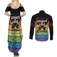 Free To Be Sydney Mardi Gras Couples Matching Summer Maxi Dress and Long Sleeve Button Shirt Legacy Of Love