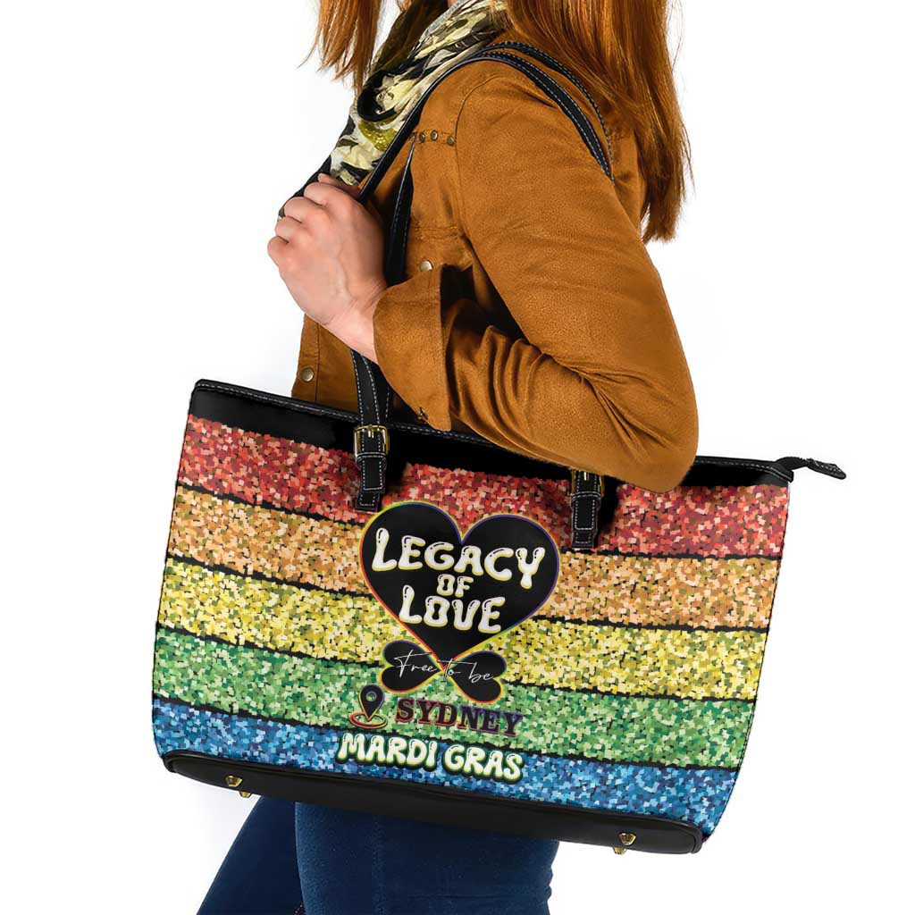 Free To Be Sydney Mardi Gras Leather Tote Bag Legacy Of Love