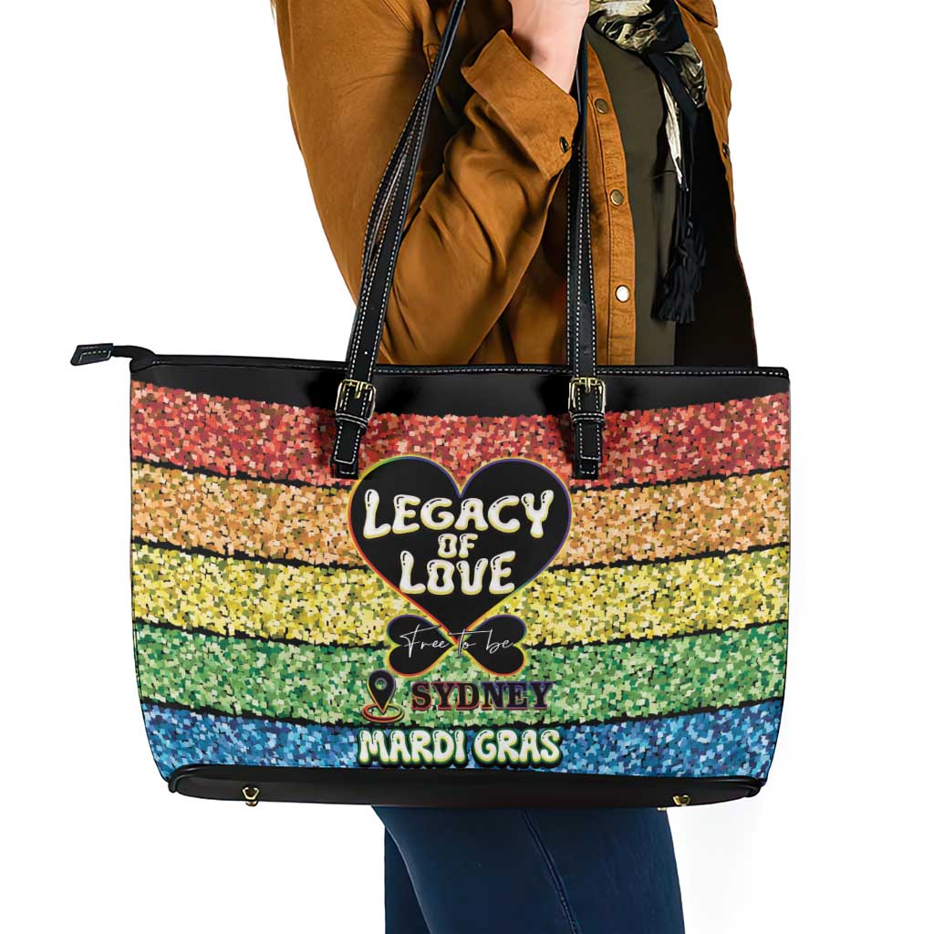 Free To Be Sydney Mardi Gras Leather Tote Bag Legacy Of Love