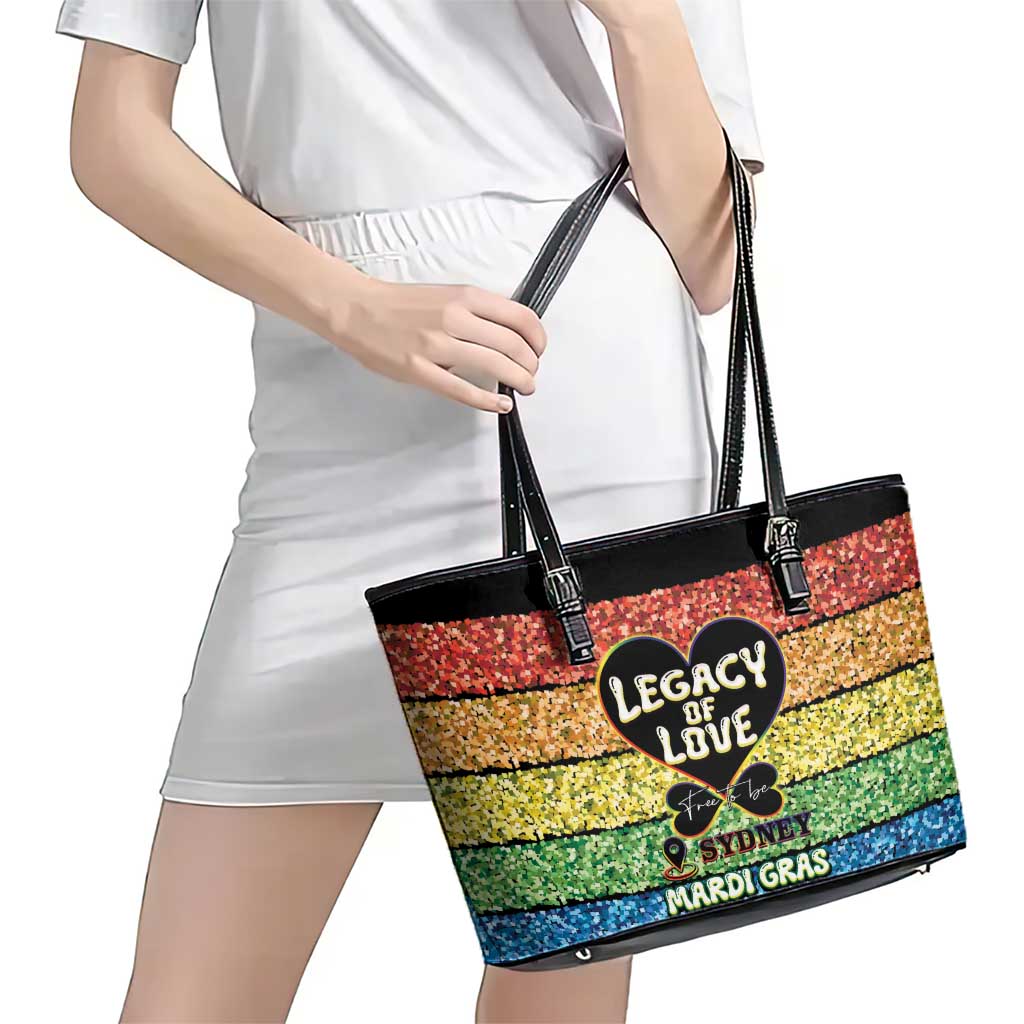 Free To Be Sydney Mardi Gras Leather Tote Bag Legacy Of Love