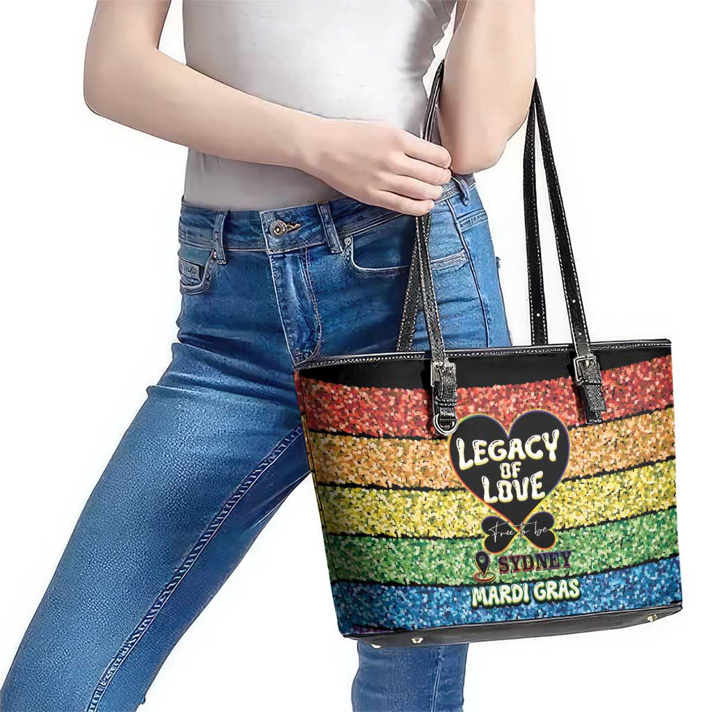 Free To Be Sydney Mardi Gras Leather Tote Bag Legacy Of Love