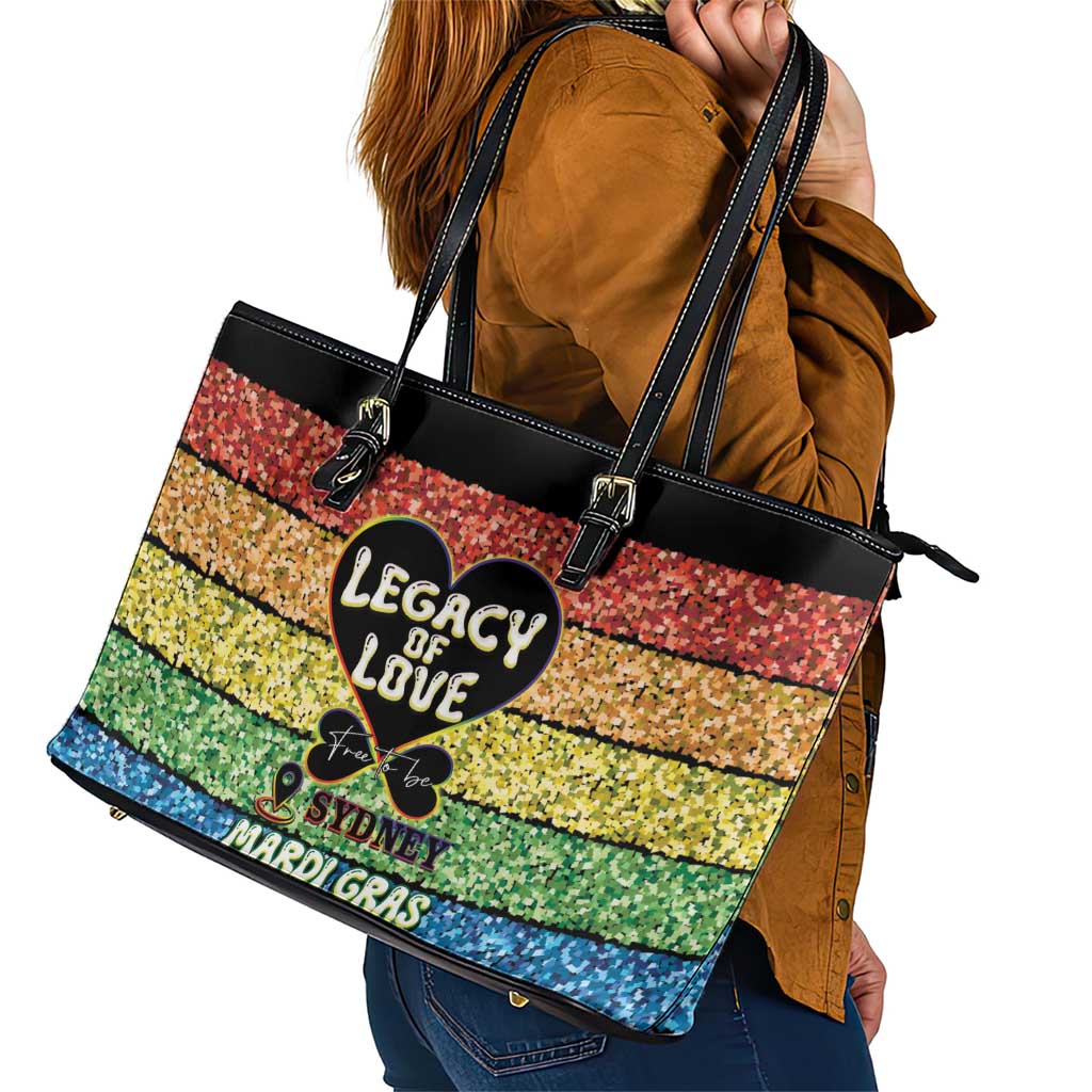 Free To Be Sydney Mardi Gras Leather Tote Bag Legacy Of Love