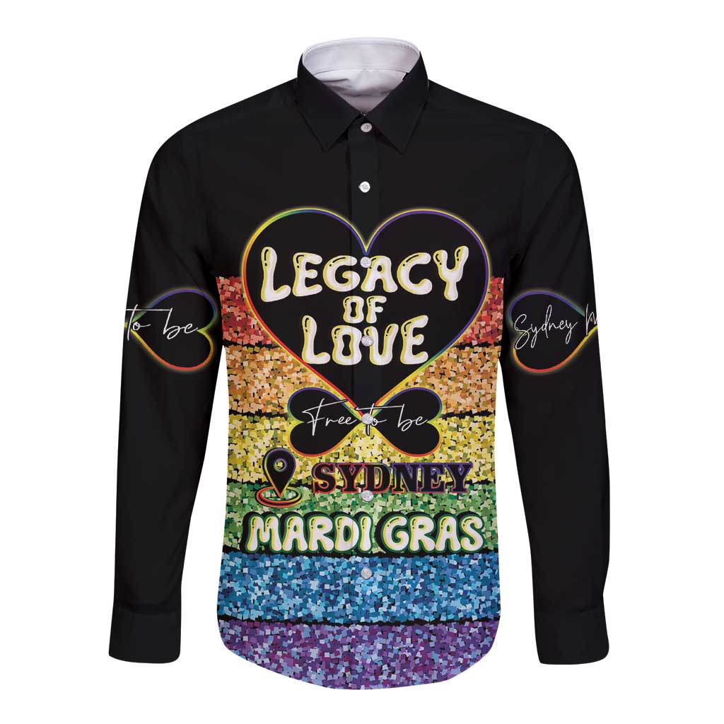 Free To Be Sydney Mardi Gras Long Sleeve Button Shirt Legacy Of Love