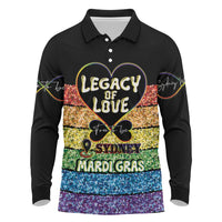 Free To Be Sydney Mardi Gras Long Sleeve Polo Shirt Legacy Of Love - Wonder Print Shop