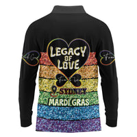 Free To Be Sydney Mardi Gras Long Sleeve Polo Shirt Legacy Of Love - Wonder Print Shop