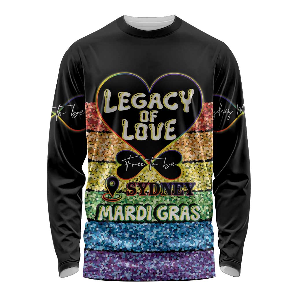 Free To Be Sydney Mardi Gras Long Sleeve Shirt Legacy Of Love - Wonder Print Shop