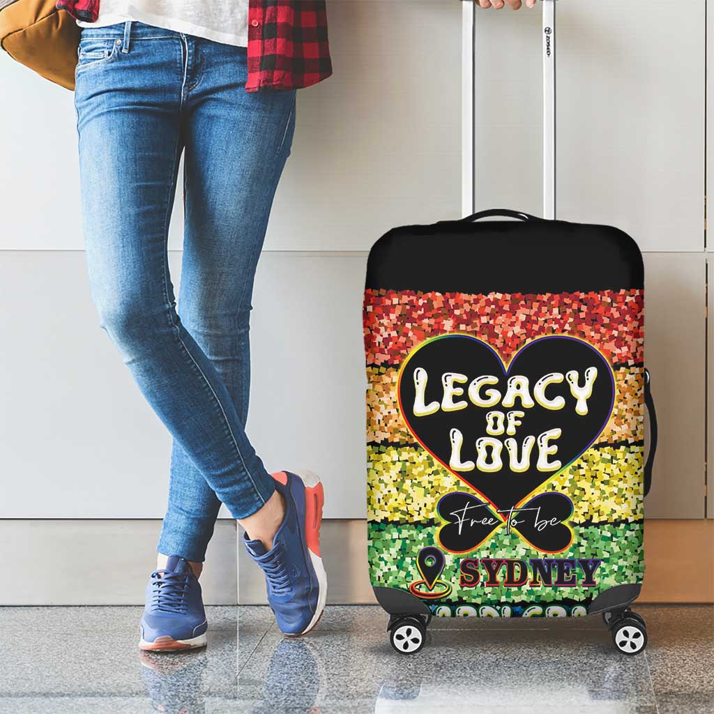 Free To Be Sydney Mardi Gras Luggage Cover Legacy Of Love