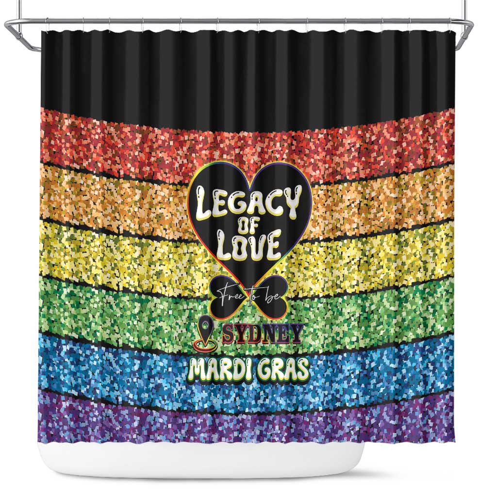 Free To Be Sydney Mardi Gras Shower Curtain Legacy Of Love - Wonder Print Shop