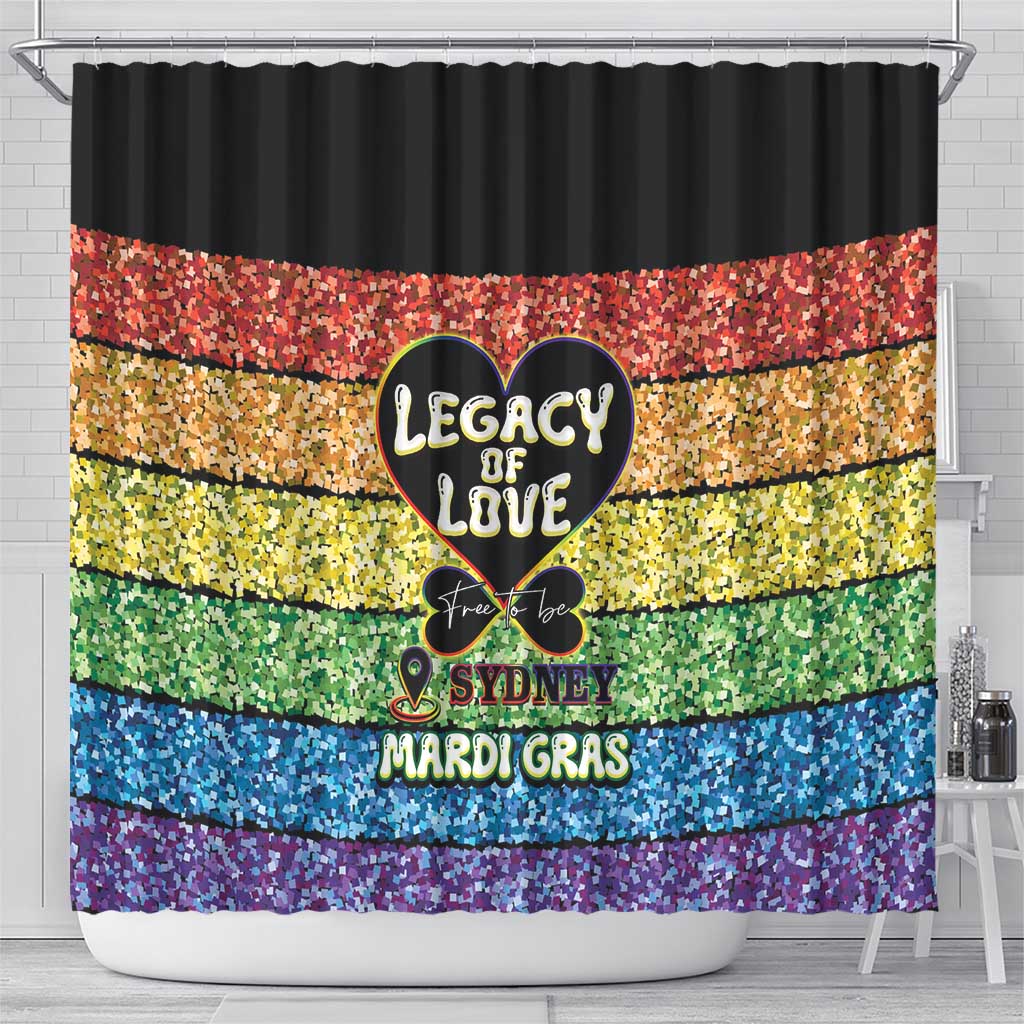 Free To Be Sydney Mardi Gras Shower Curtain Legacy Of Love - Wonder Print Shop