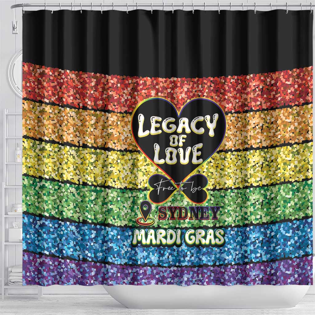 Free To Be Sydney Mardi Gras Shower Curtain Legacy Of Love - Wonder Print Shop