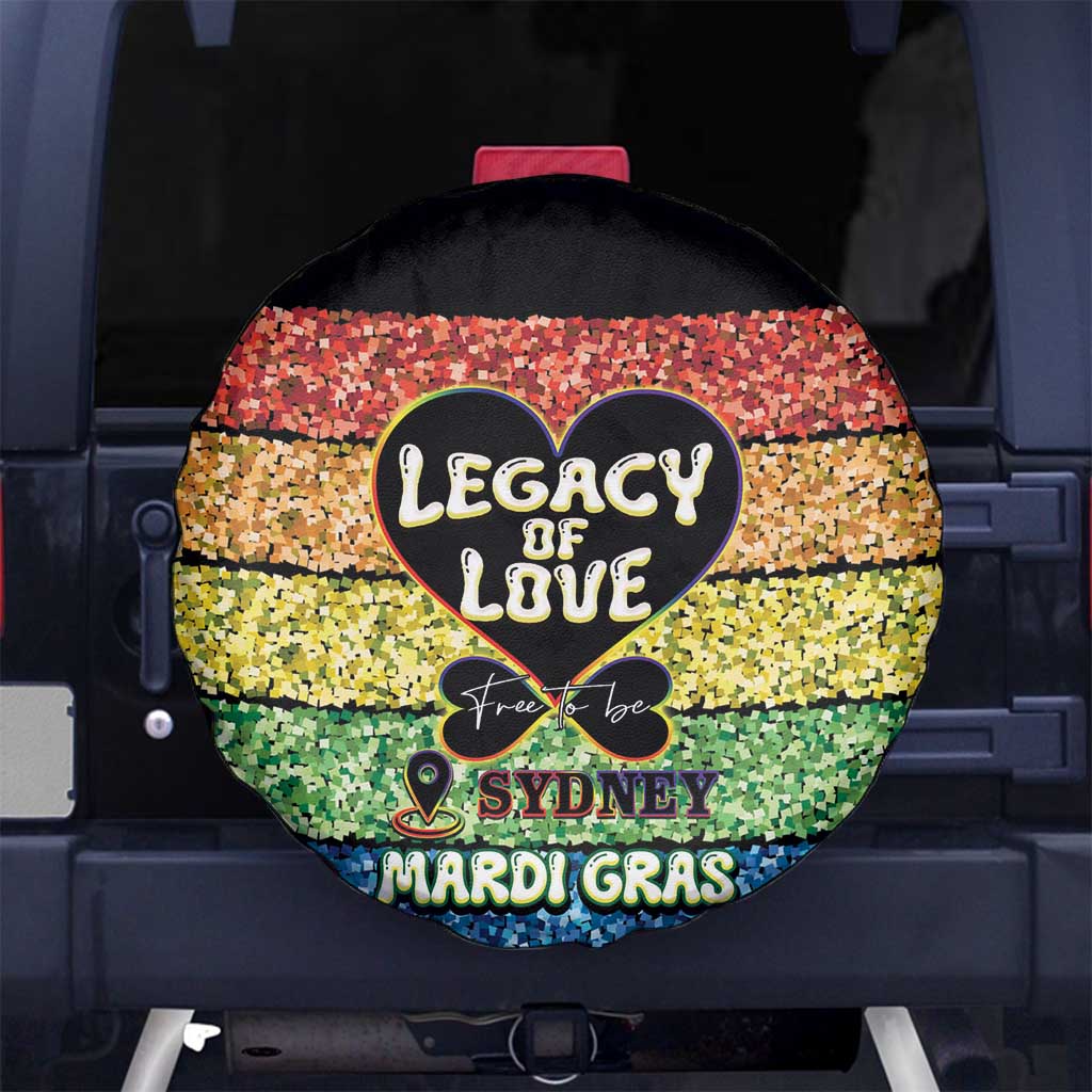 Free To Be Sydney Mardi Gras Spare Tire Cover Legacy Of Love - Wonder Print Shop