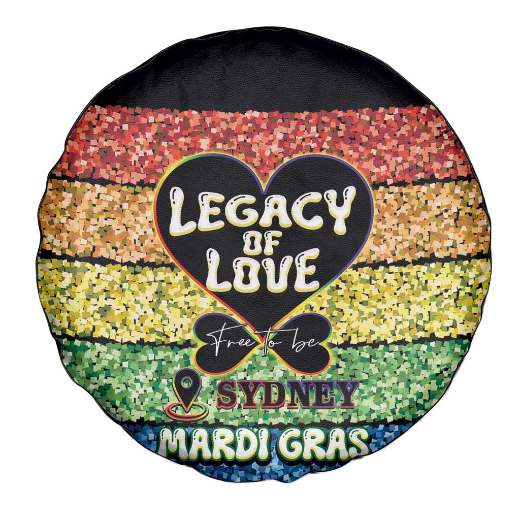 Free To Be Sydney Mardi Gras Spare Tire Cover Legacy Of Love - Wonder Print Shop
