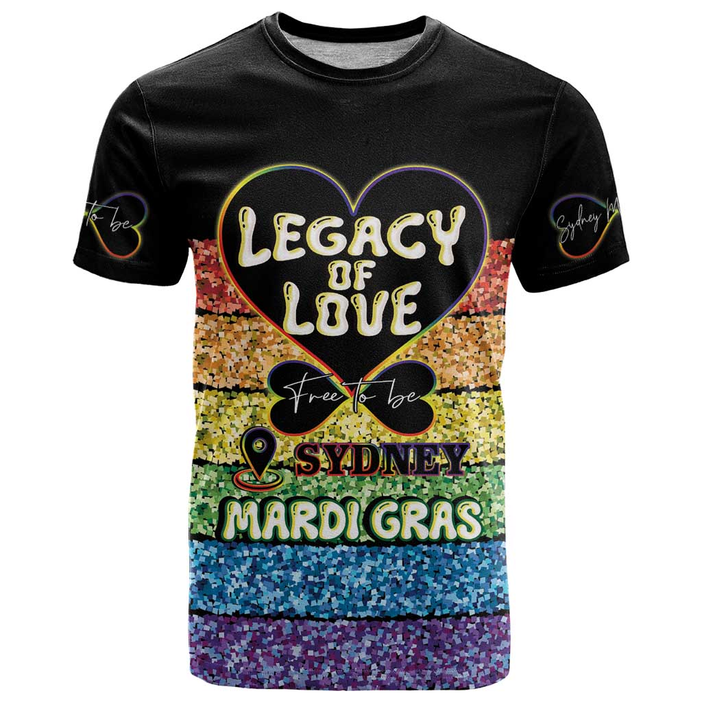 Free To Be Sydney Mardi Gras T Shirt Legacy Of Love - Wonder Print Shop
