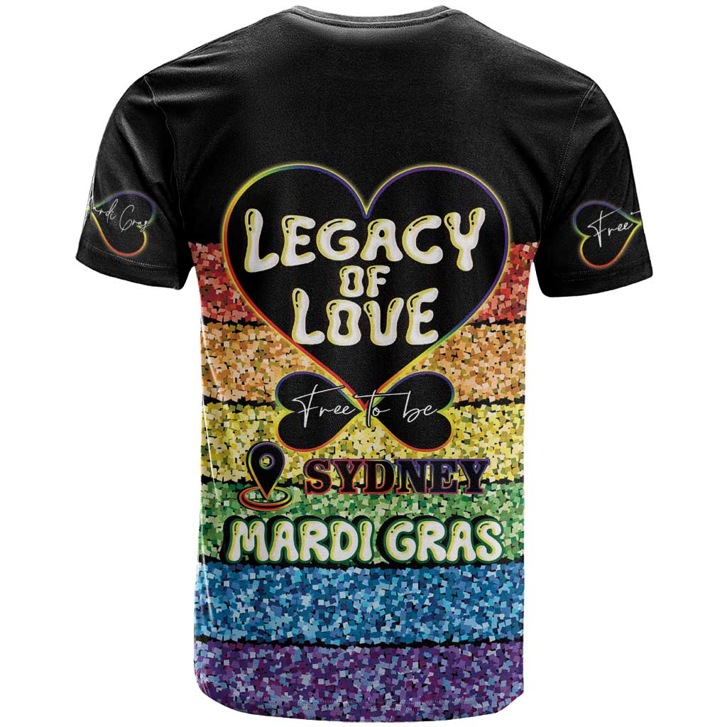 Free To Be Sydney Mardi Gras T Shirt Legacy Of Love - Wonder Print Shop