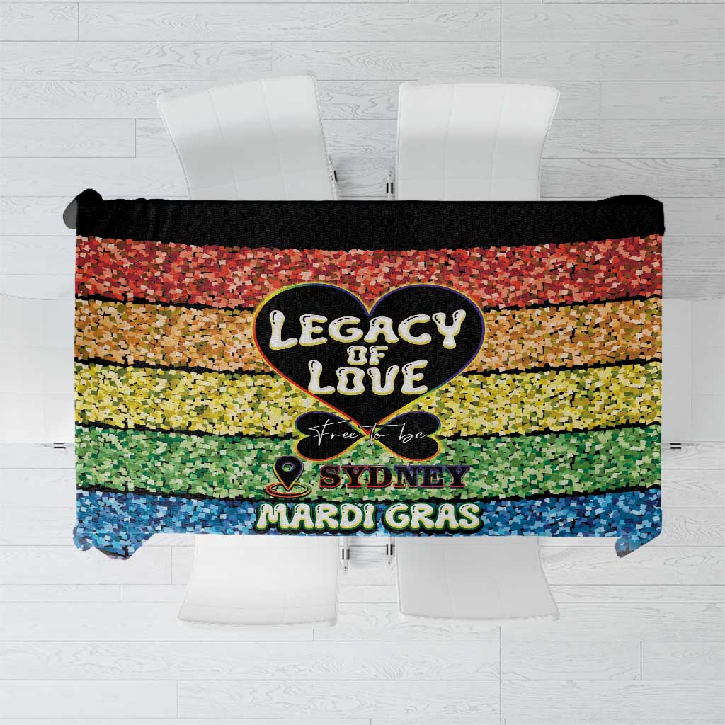 Free To Be Sydney Mardi Gras Tablecloth Legacy Of Love - Wonder Print Shop