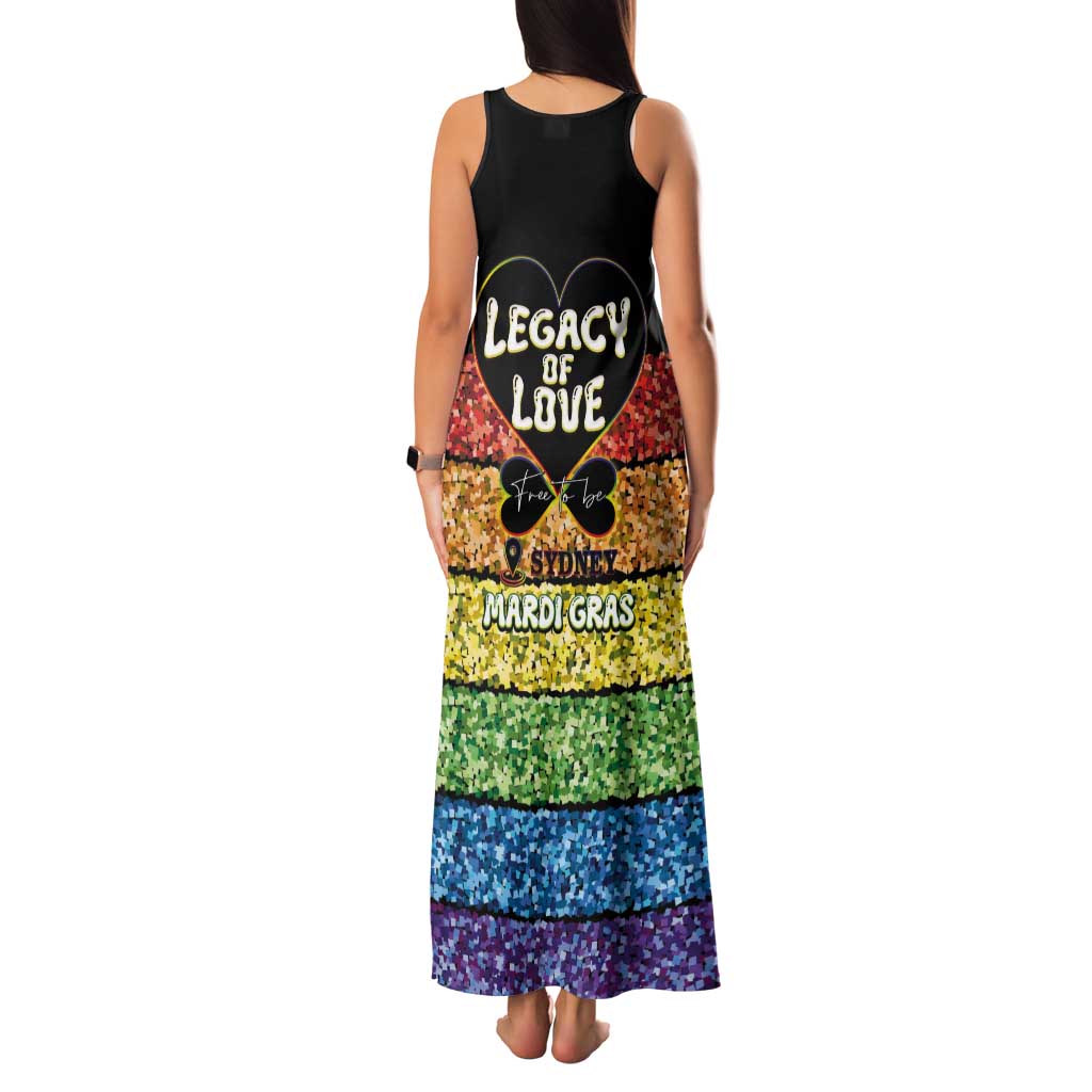 Free To Be Sydney Mardi Gras Tank Maxi Dress Legacy Of Love - Wonder Print Shop