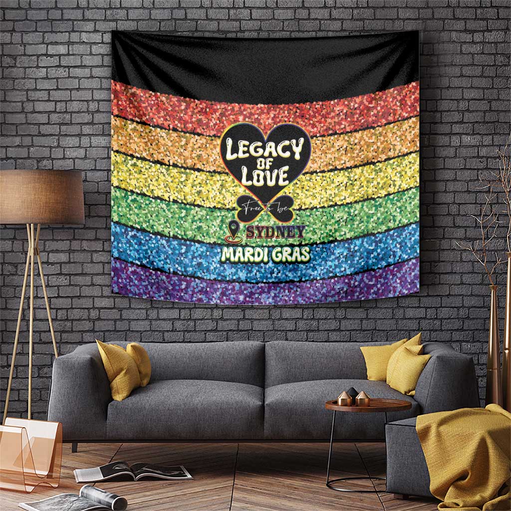 Free To Be Sydney Mardi Gras Tapestry Legacy Of Love - Wonder Print Shop