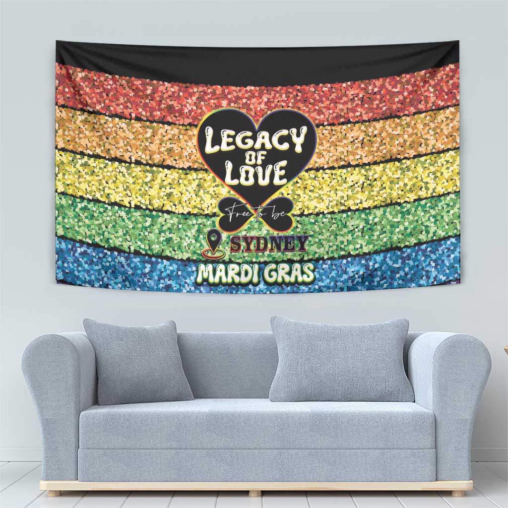 Free To Be Sydney Mardi Gras Tapestry Legacy Of Love - Wonder Print Shop