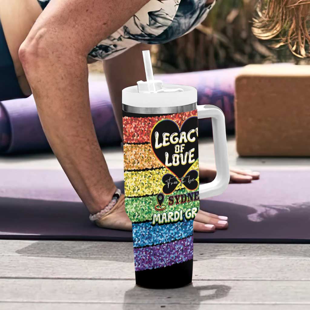 Free To Be Sydney Mardi Gras Tumbler With Handle Legacy Of Love - Wonder Print Shop