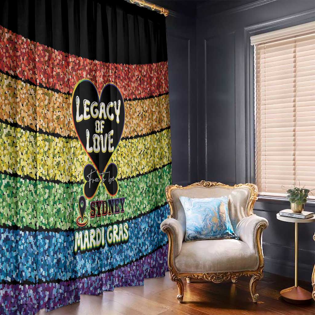 Free To Be Sydney Mardi Gras Window Curtain Legacy Of Love - Wonder Print Shop