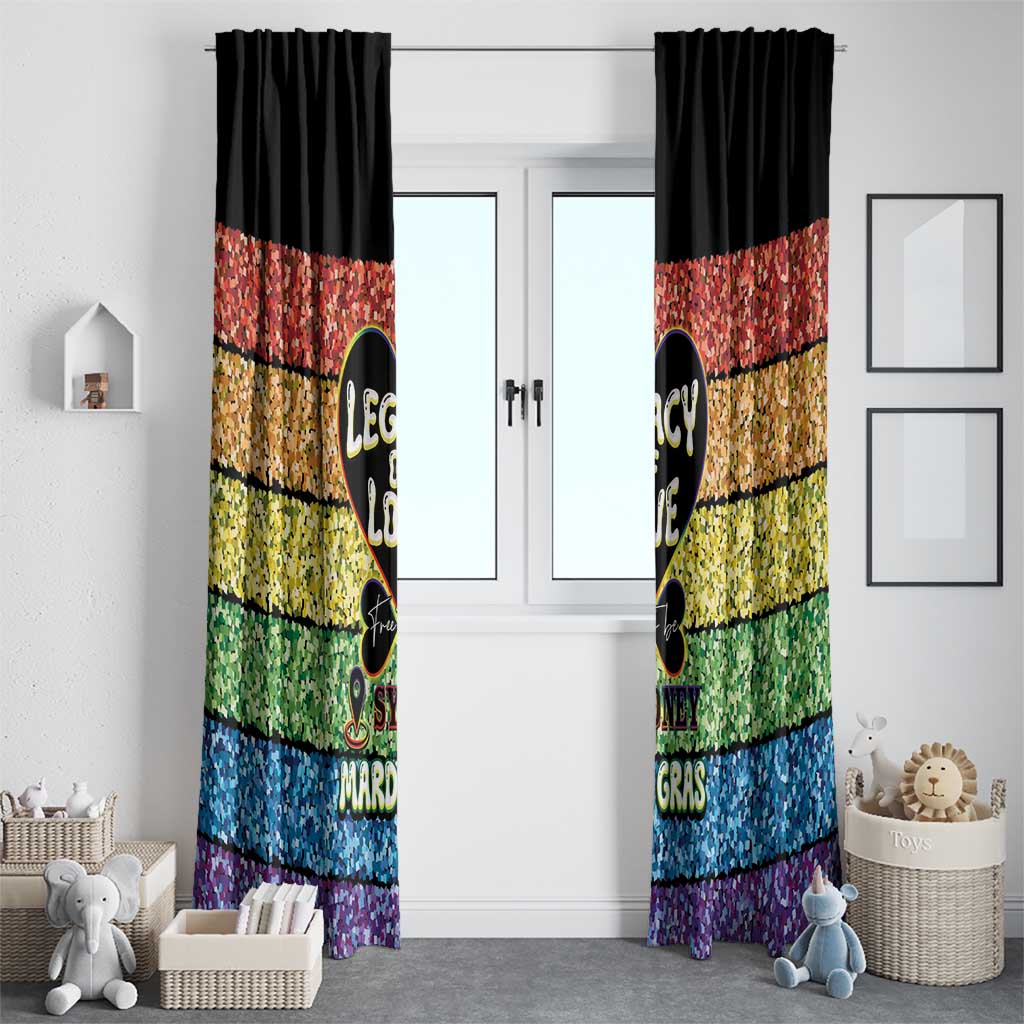 Free To Be Sydney Mardi Gras Window Curtain Legacy Of Love - Wonder Print Shop