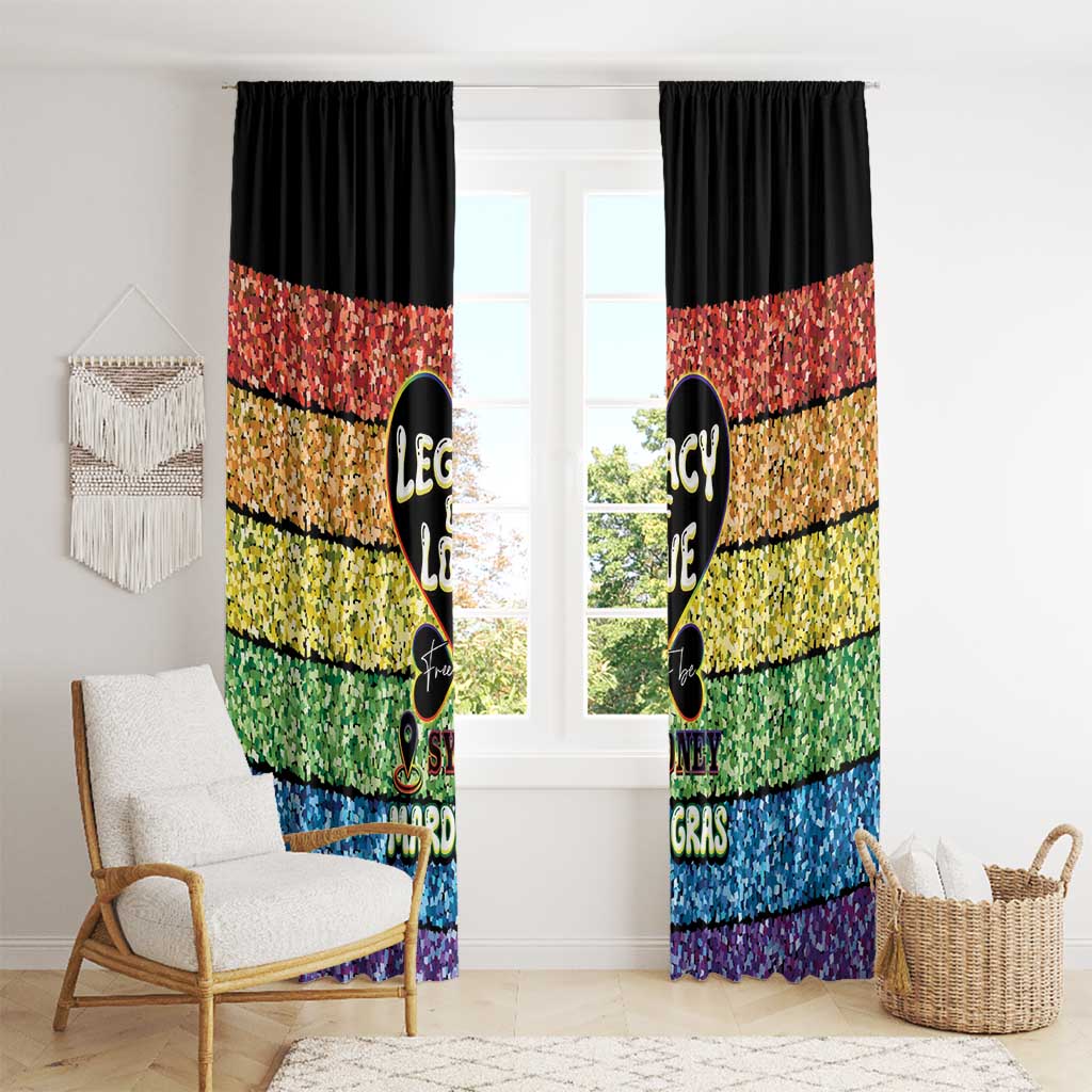 Free To Be Sydney Mardi Gras Window Curtain Legacy Of Love - Wonder Print Shop