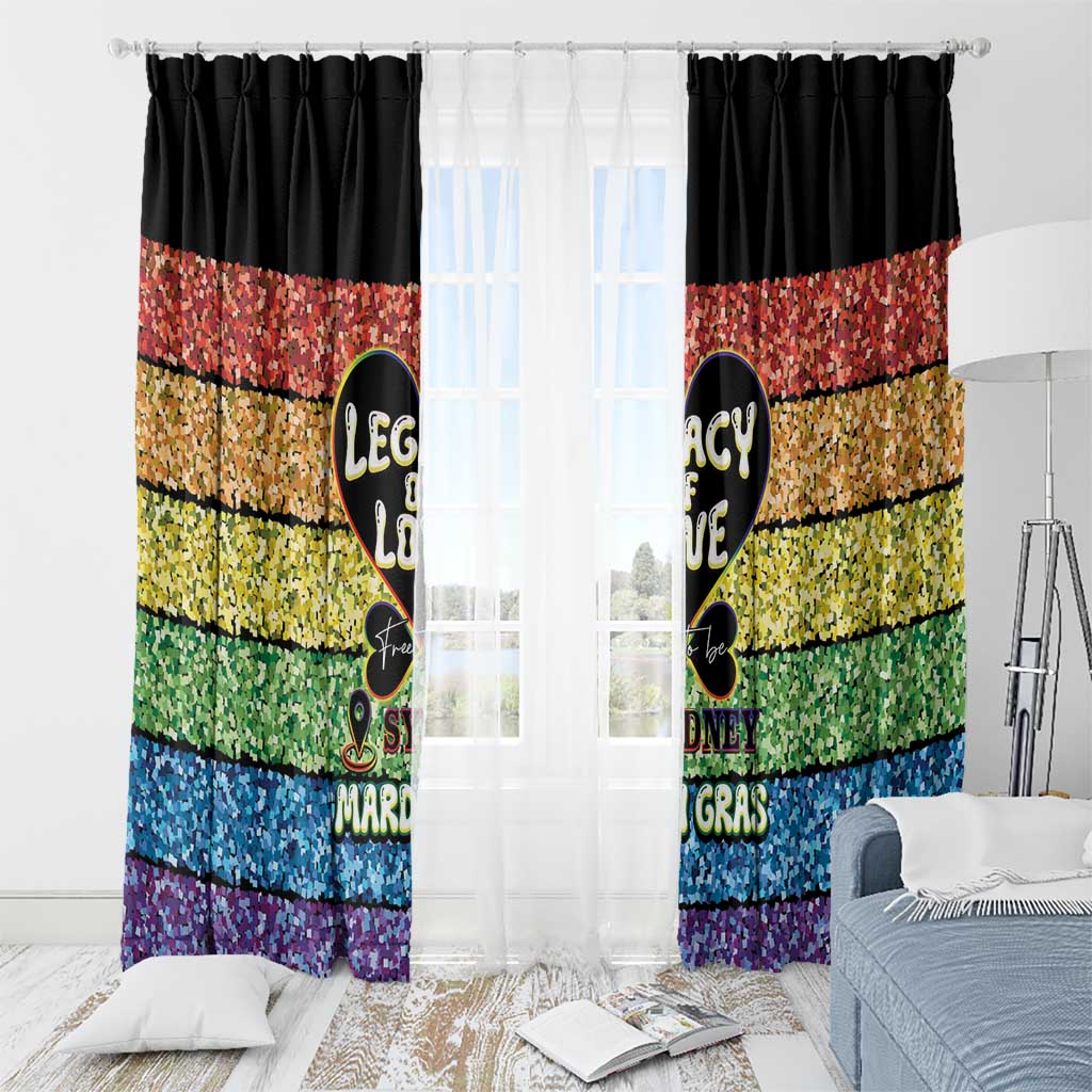 Free To Be Sydney Mardi Gras Window Curtain Legacy Of Love - Wonder Print Shop