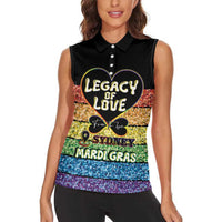 Free To Be Sydney Mardi Gras Women Sleeveless Polo Shirt Legacy Of Love - Wonder Print Shop