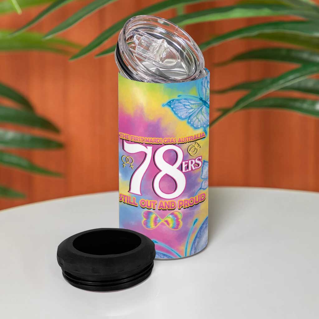 First Sydney Madri Gras Australia 4 in 1 Can Cooler Tumbler 78ers Still Out And Proud