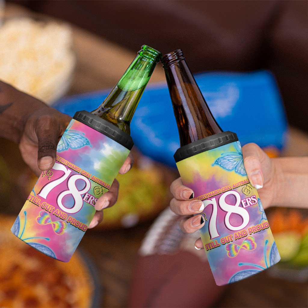 First Sydney Madri Gras Australia 4 in 1 Can Cooler Tumbler 78ers Still Out And Proud