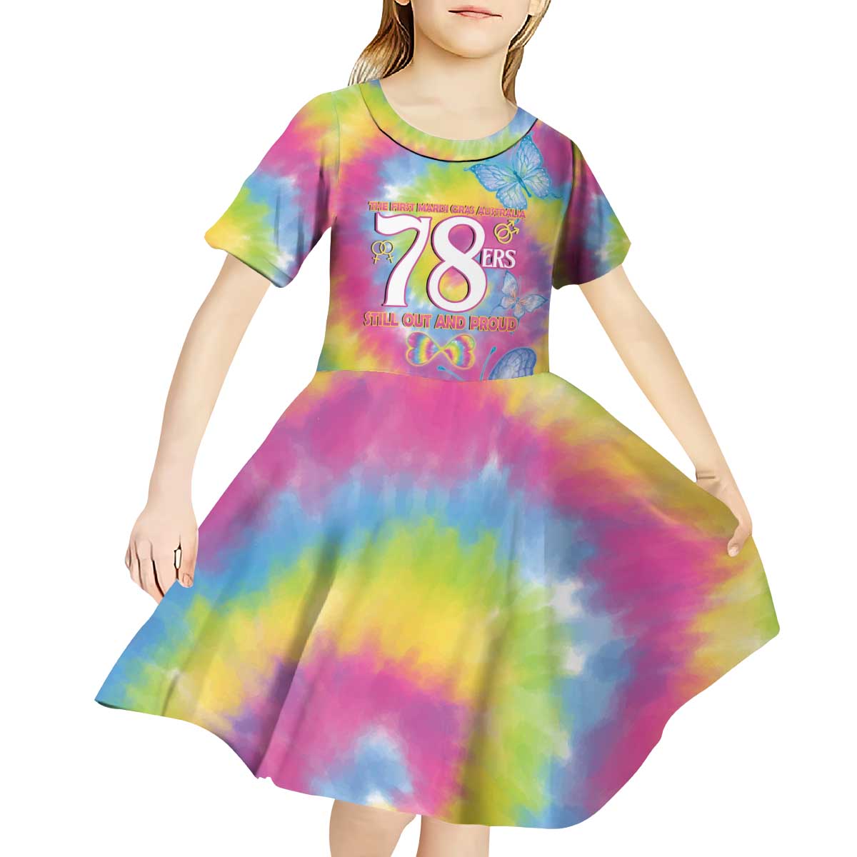 First Sydney Madri Gras Australia Kid Short Sleeve Dress 78ers Still Out And Proud