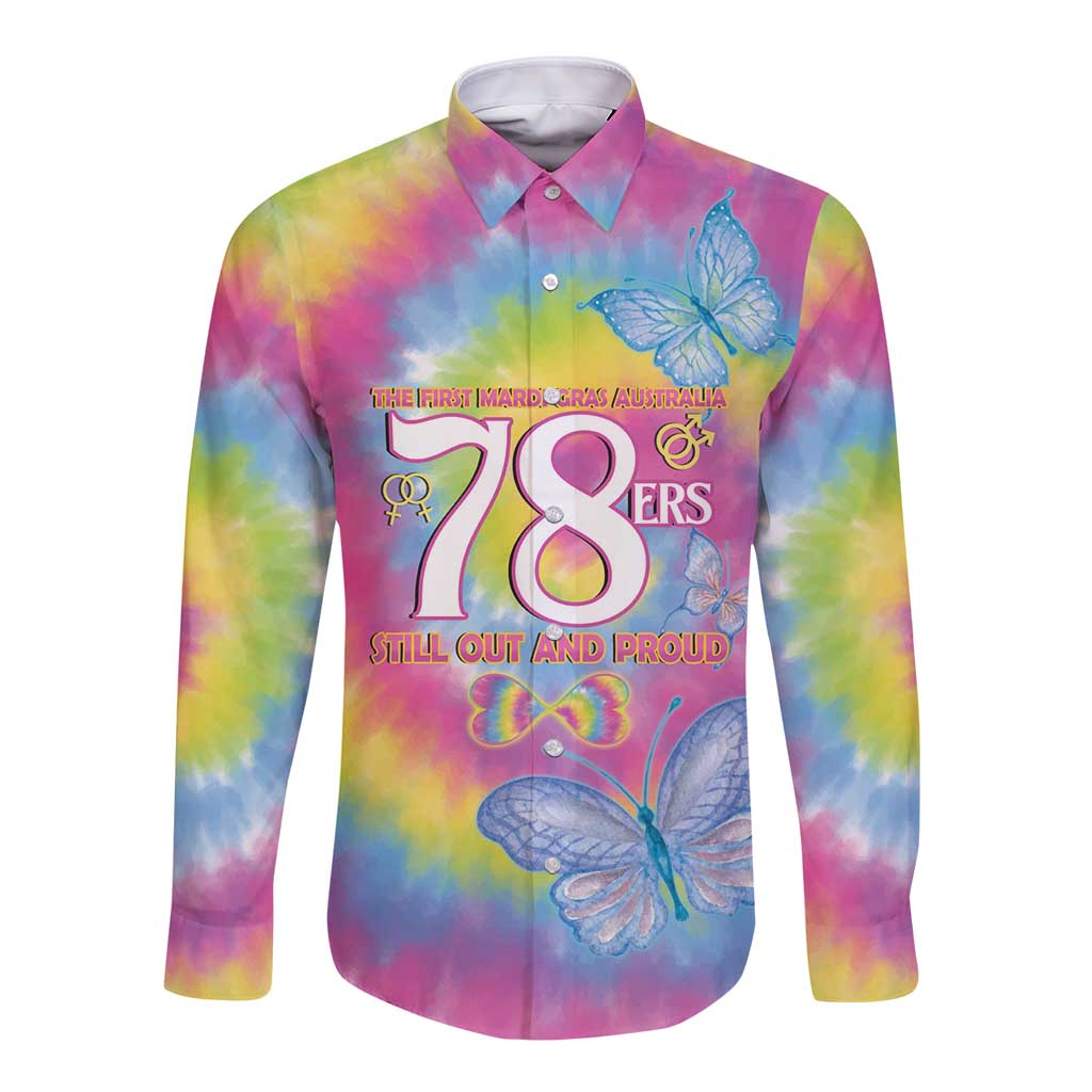 First Sydney Madri Gras Australia Long Sleeve Button Shirt 78ers Still Out And Proud