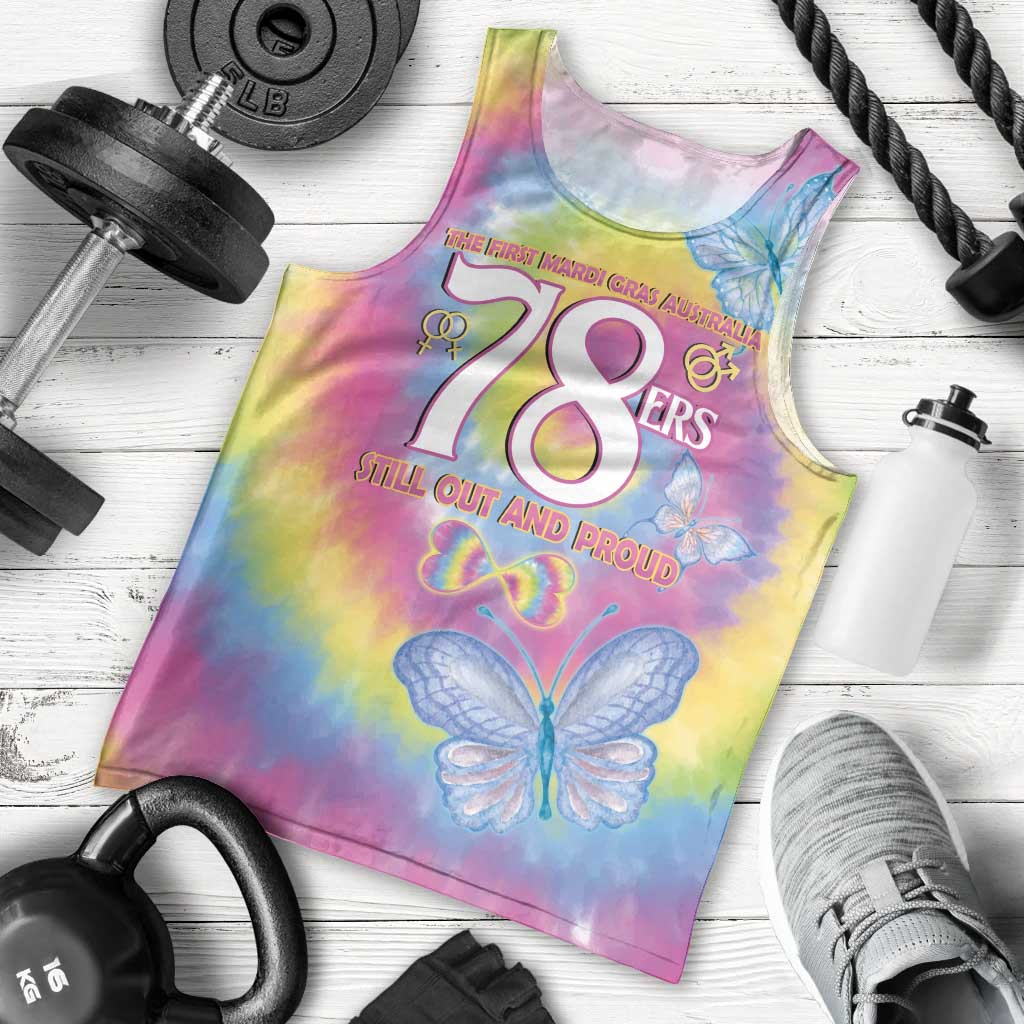 First Sydney Madri Gras Australia Men Tank Top 78ers Still Out And Proud - Wonder Print Shop