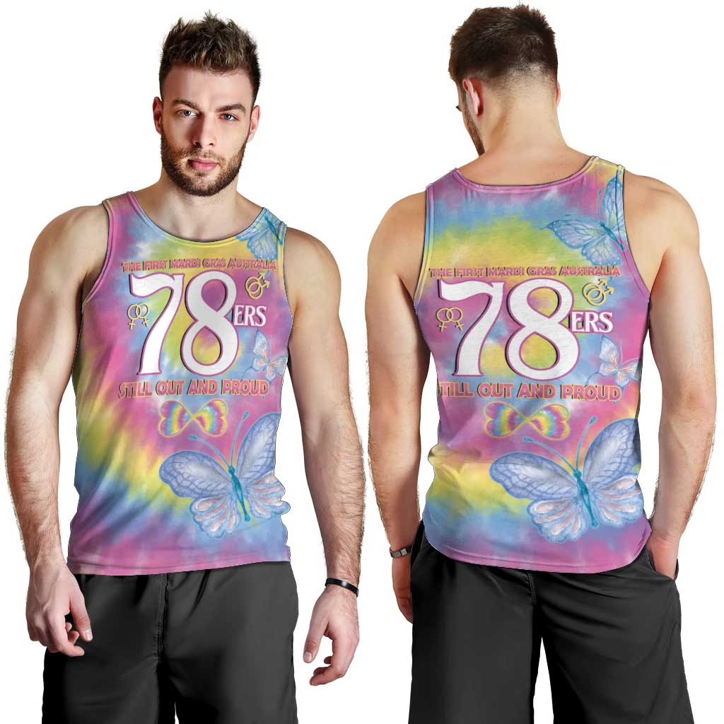 First Sydney Madri Gras Australia Men Tank Top 78ers Still Out And Proud - Wonder Print Shop