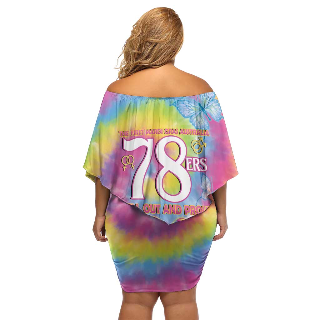 First Sydney Madri Gras Australia Off Shoulder Short Dress 78ers Still Out And Proud - Wonder Print Shop